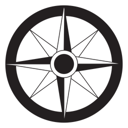 Windrose Pfeil Ost Nord West Süd Silhouette PNG-Design