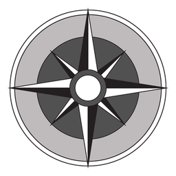 Rosa de los vientos flecha nord oeste sureste plano Diseño PNG