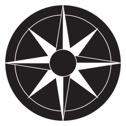 Rosa de los vientos flecha oeste este nord sur silueta Diseño PNG