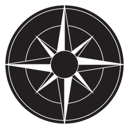 Windrose Pfeil West Nord Südost Silhouette PNG-Design