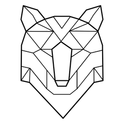 Cabeça de lobo poligonal Desenho PNG