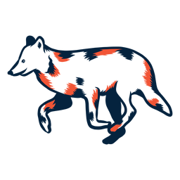 Wolf running duotone PNG Design Transparent PNG