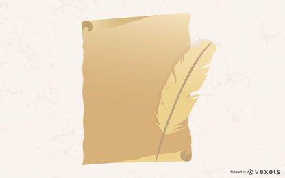 Papel viejo con pluma Papel viejo con pluma