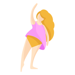 Woman ballet exercise PNG Design