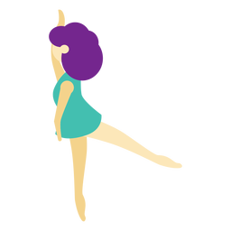 Woman ballet position PNG Design Transparent PNG