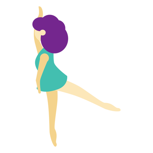 Woman ballet position PNG Design