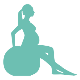 Woman belly ballon pregnancy silhouette PNG Design Transparent PNG