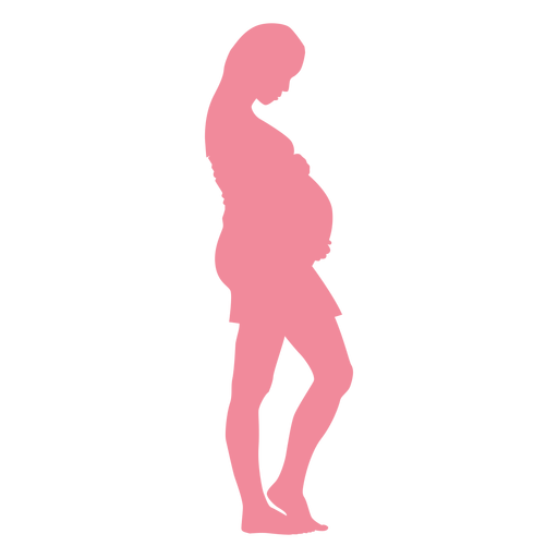 Frauenbauch-Schwangerschaftschattenbild PNG-Design
