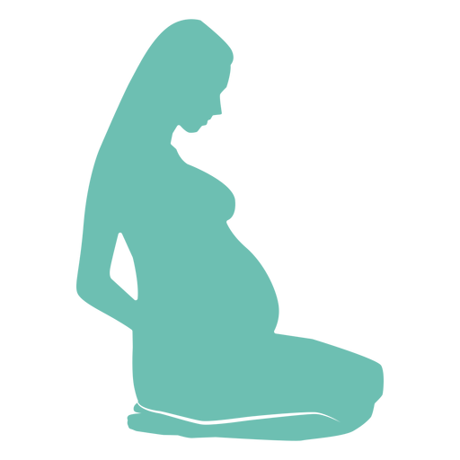 Woman pregnancy belly silhouette PNG Design