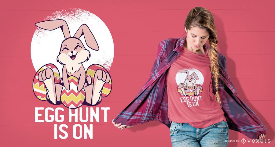 Cute Easter Bunny T-shirt Design Cute Easter Bunny T-shirt Design