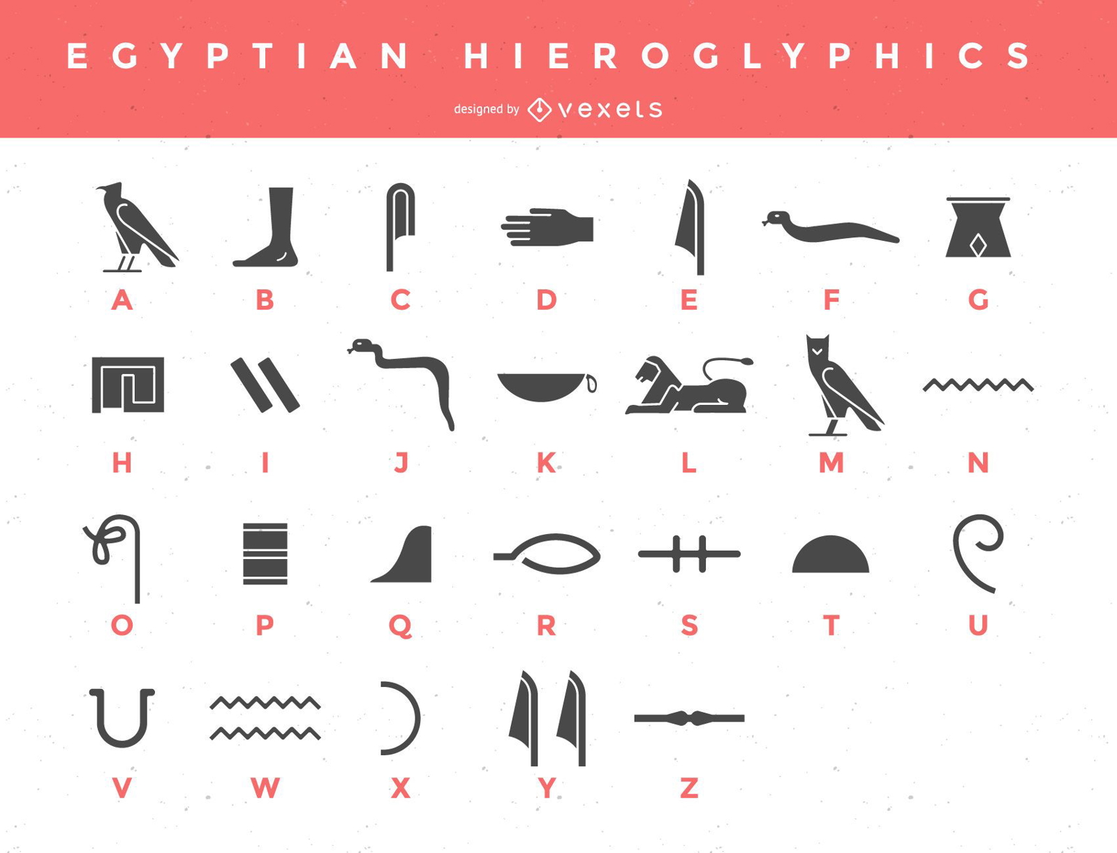 Ägyptisches Hieroglyphen-Design