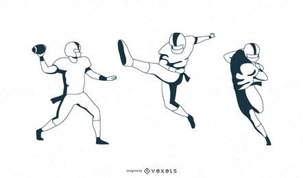 Football players vector pack Football players vector pack