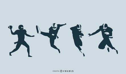 Football player's silhouette pack Football player's silhouette pack