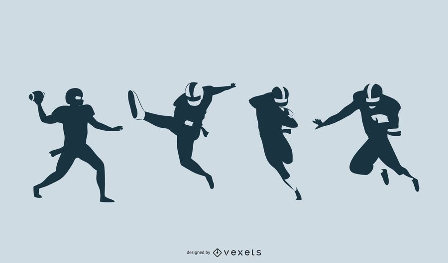Football player's silhouette pack Football player's silhouette pack