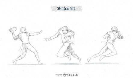 football player sketch pack #2 football player sketch pack #2