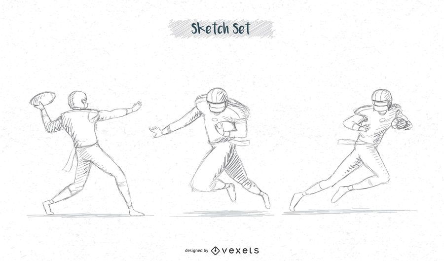 football player sketch pack #2 football player sketch pack #2
