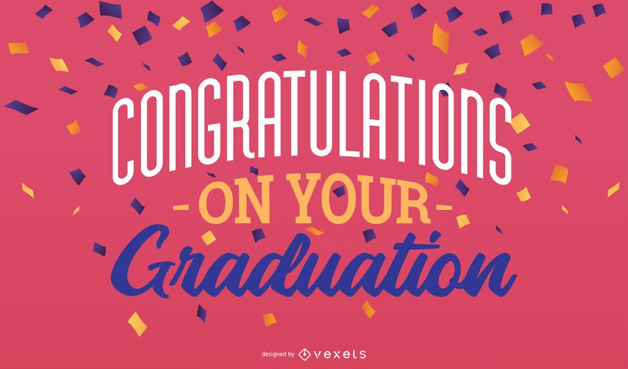 Graduation Lettering Design - Vector Download