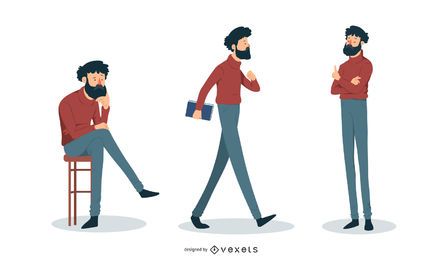Ilustração homem intelectual Ilustração homem intelectual