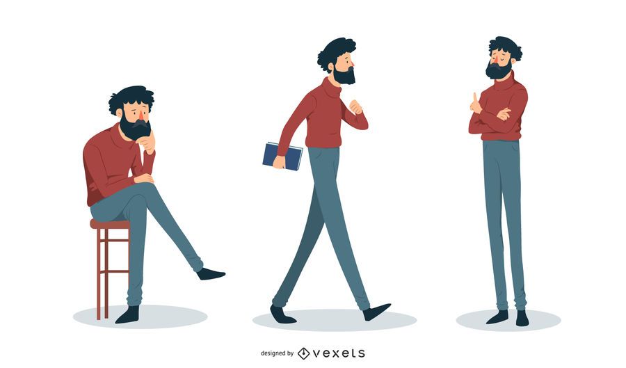 Intellectual man illustration Intellectual man illustration