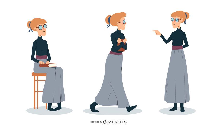 Ilustração de mulher intelectual Ilustração de mulher intelectual