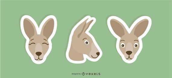 kangaroo sticker set kangaroo sticker set
