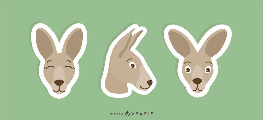 kangaroo sticker set kangaroo sticker set