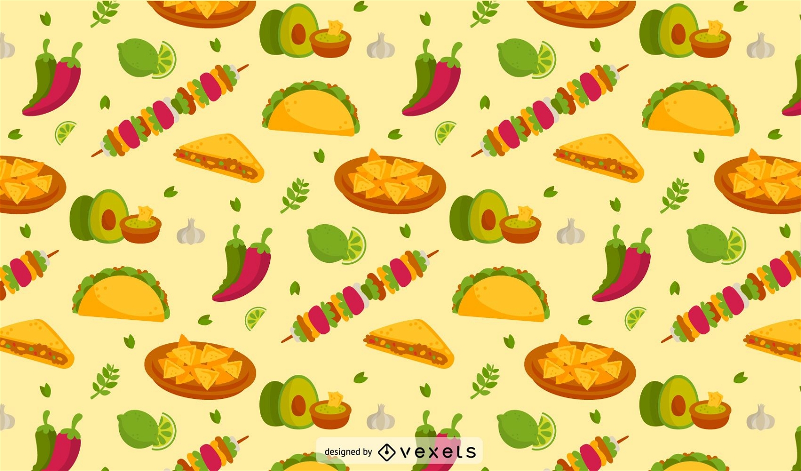 Mexikanisches Lebensmittelmuster