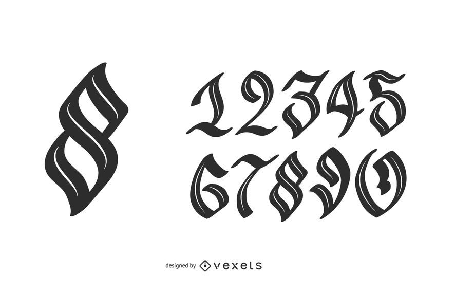 Neo Gothic Numbers Neo Gothic Numbers