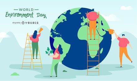 Ilustración del Día Mundial del Medio Ambiente