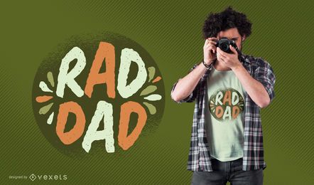 Rad Dad T-Shirt-Design mit strukturiertem Zitat