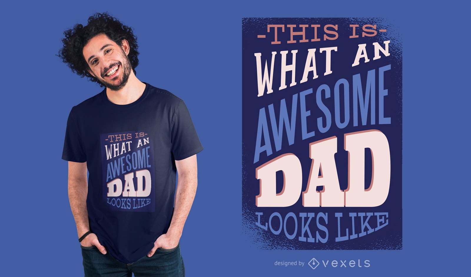 Design de camiseta com citação de pai incrível
