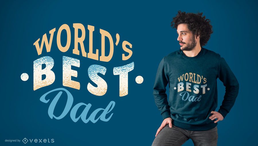 O melhor design do t-shirt do pai do mundo O melhor design do t-shirt do pai do mundo