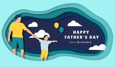 Father and Son Illustration Father and Son Illustration
