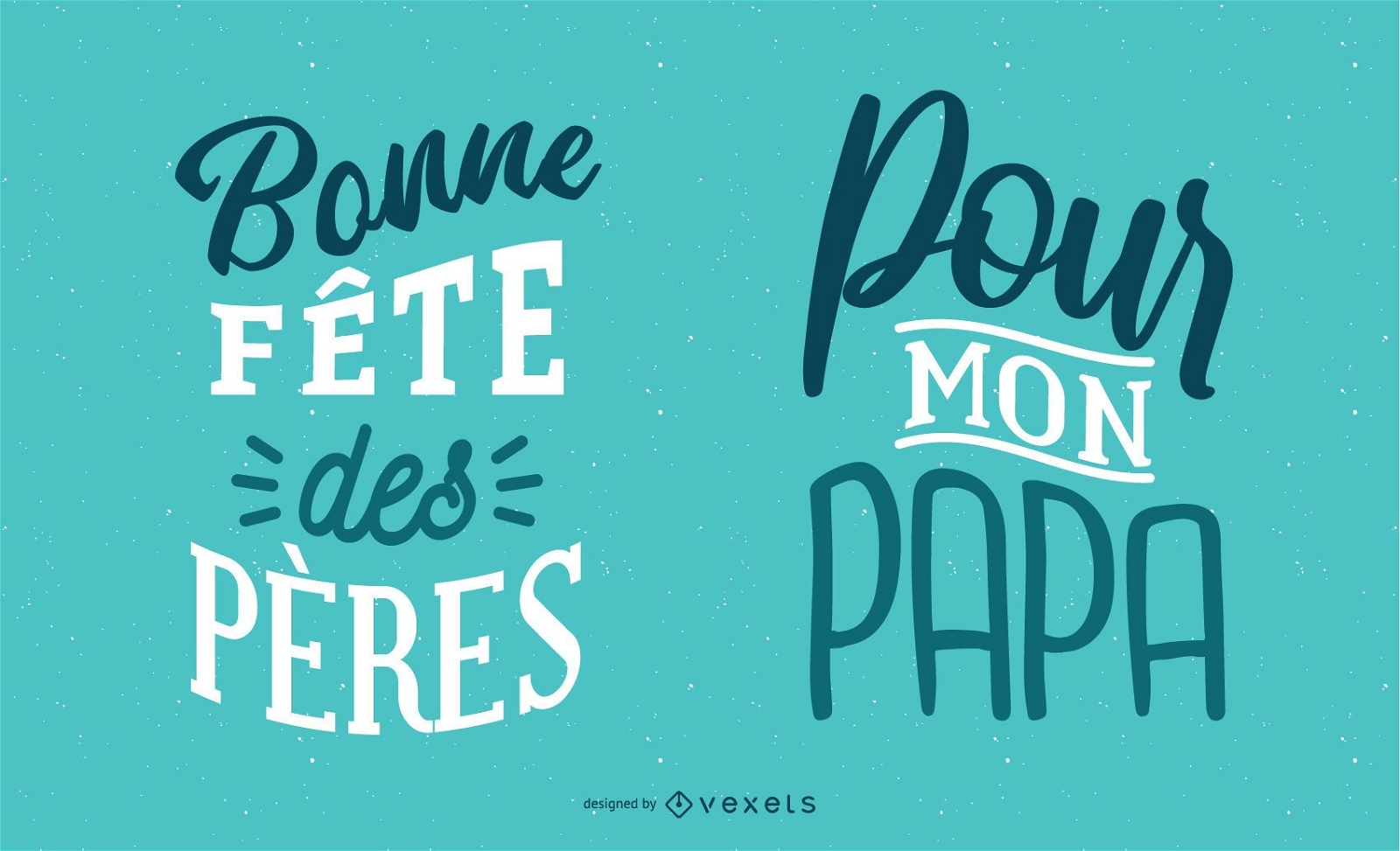 Father's Day French Lettering quotes