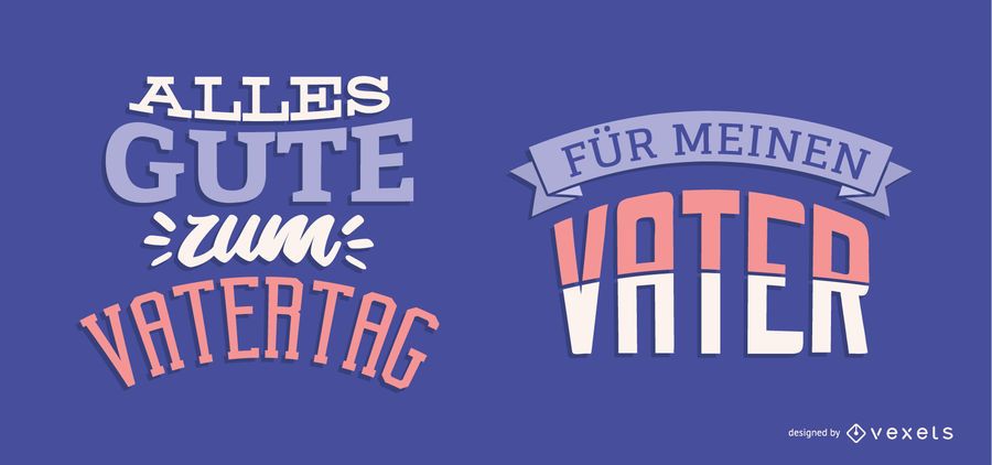 Father's Day German Lettering Design Father's Day German Lettering Design