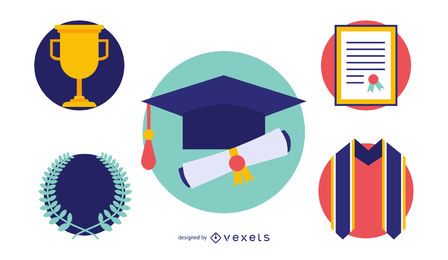 Graduation Elements Vector Set Graduation Elements Vector Set