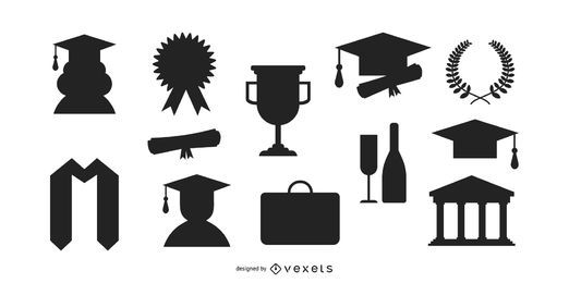 Conjunto de silueta de graduación Conjunto de silueta de graduación