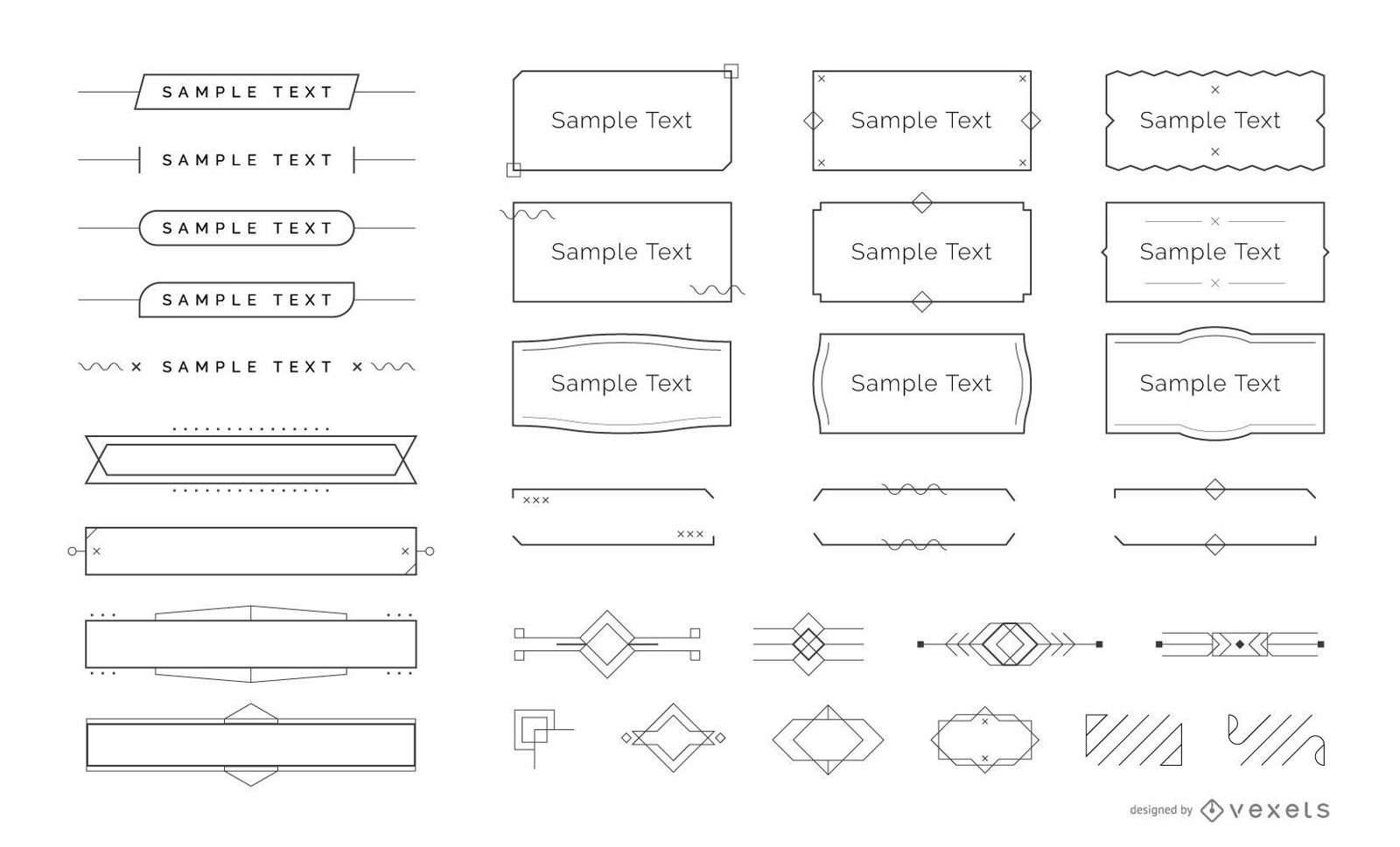 Minimalistisches Ornamentpaket