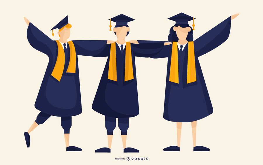 Graduates Illustration - Vector Download