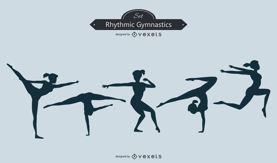 Design de silhueta de ginástica rítmica Design de silhueta de ginástica rítmica