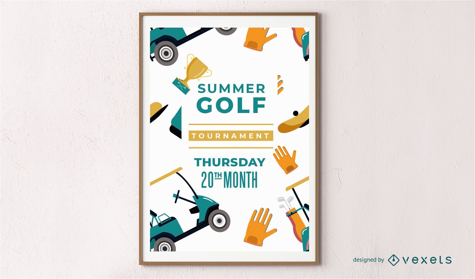 Design de cartaz de golfe