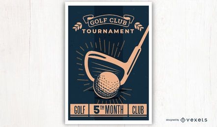Vintage Style Golf Poster Design 