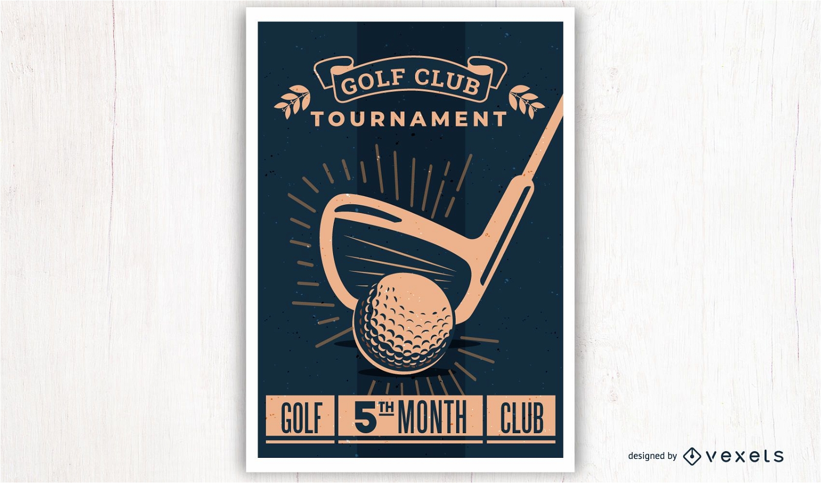 Design de cartaz de golfe em estilo vintage