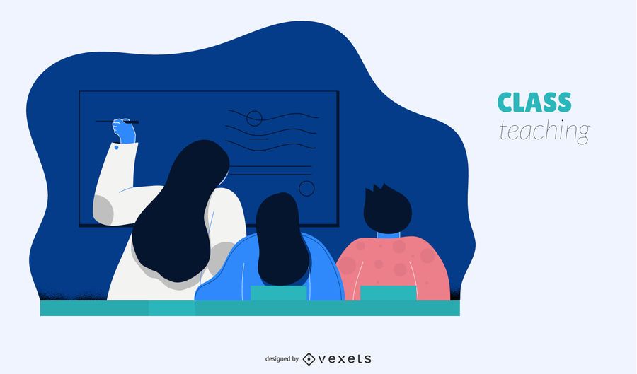 Clase, enseñanza, silueta, ilustración Clase, enseñanza, silueta, ilustración