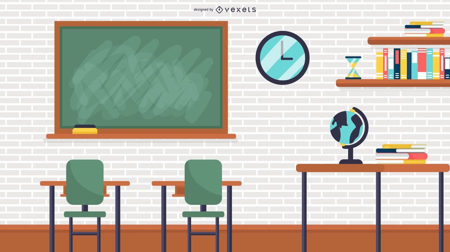 Ilustração de sala de aula da escola Ilustração de sala de aula da escola