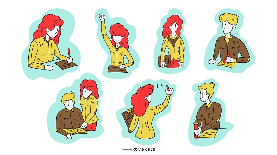 School Teacher Vector Set School Teacher Vector Set