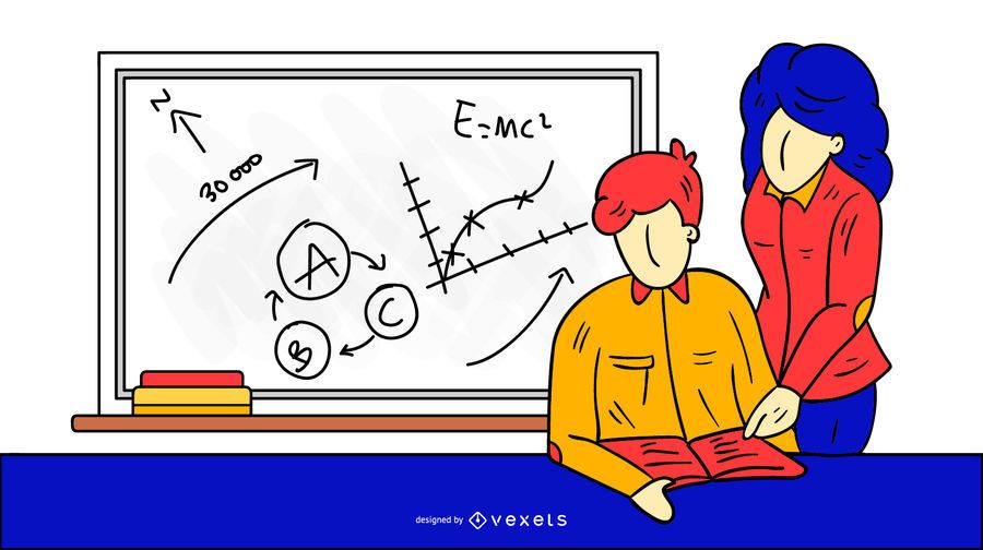 Profesor de ciencias ilustración diseño Profesor de ciencias ilustración diseño