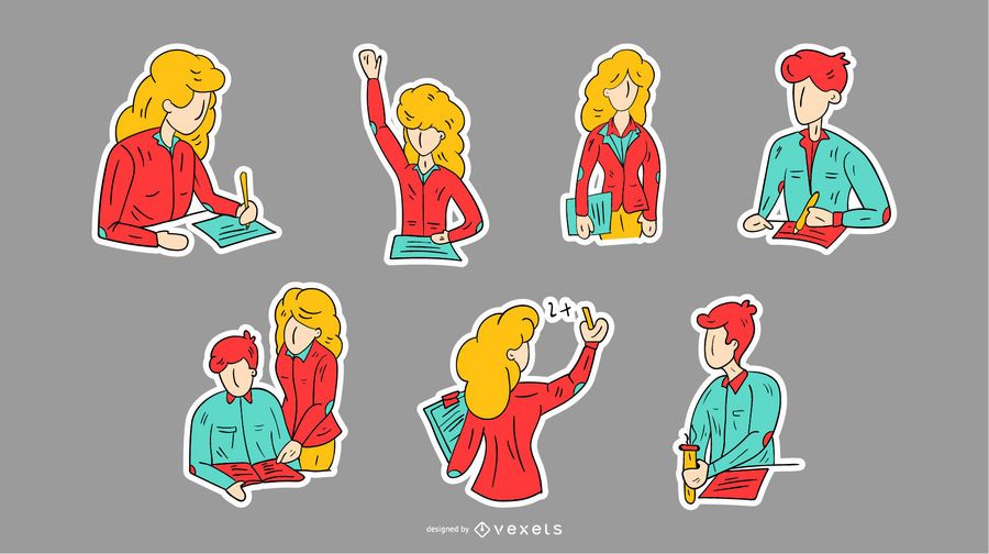 School Teacher Sticker Set School Teacher Sticker Set