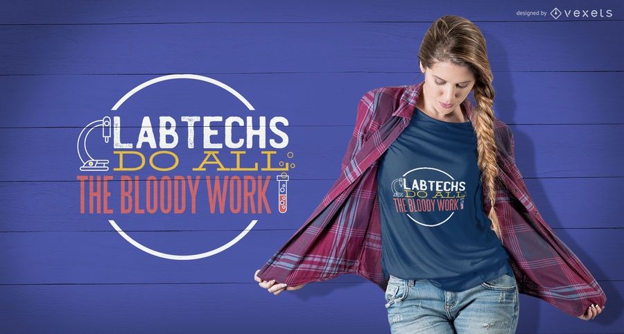Labortechniker zitieren T-Shirt Entwurf Labortechniker zitieren T-Shirt Entwurf