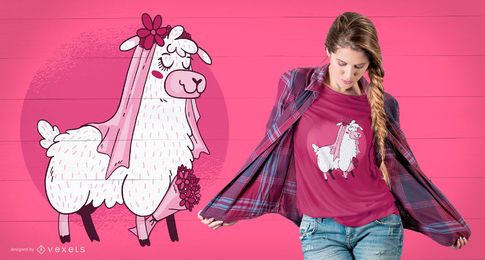 Llama Bride T-Shirt Design Llama Bride T-Shirt Design